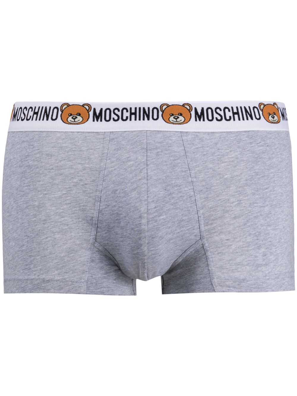 Moschino 莫斯奇诺 Teddy 腰边四角裤 - 灰色