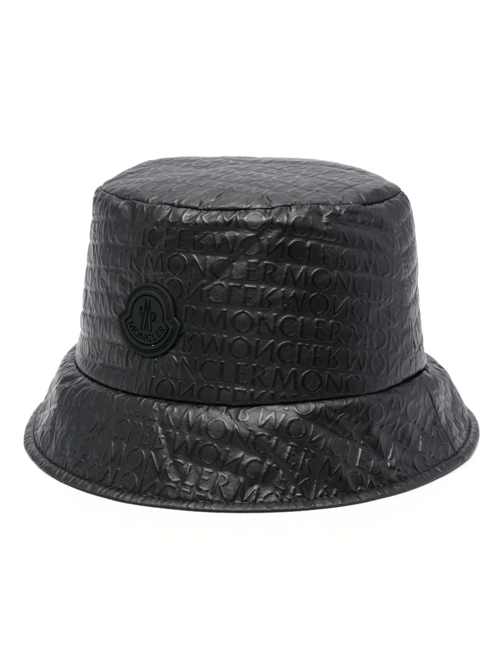 Moncler logo印花填充渔夫帽 - 黑色