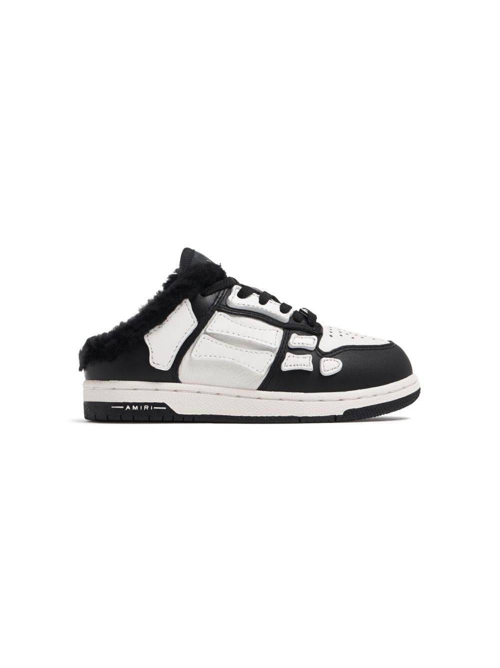 AMIRI KIDS Skel 皮质运动鞋 - 黑色