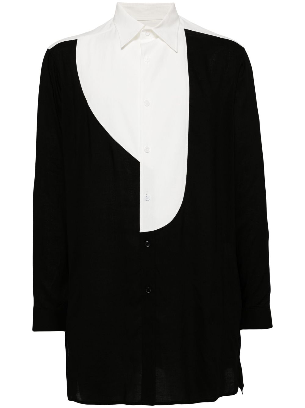 Yohji Yamamoto 棉混纺衬衫 - 白色