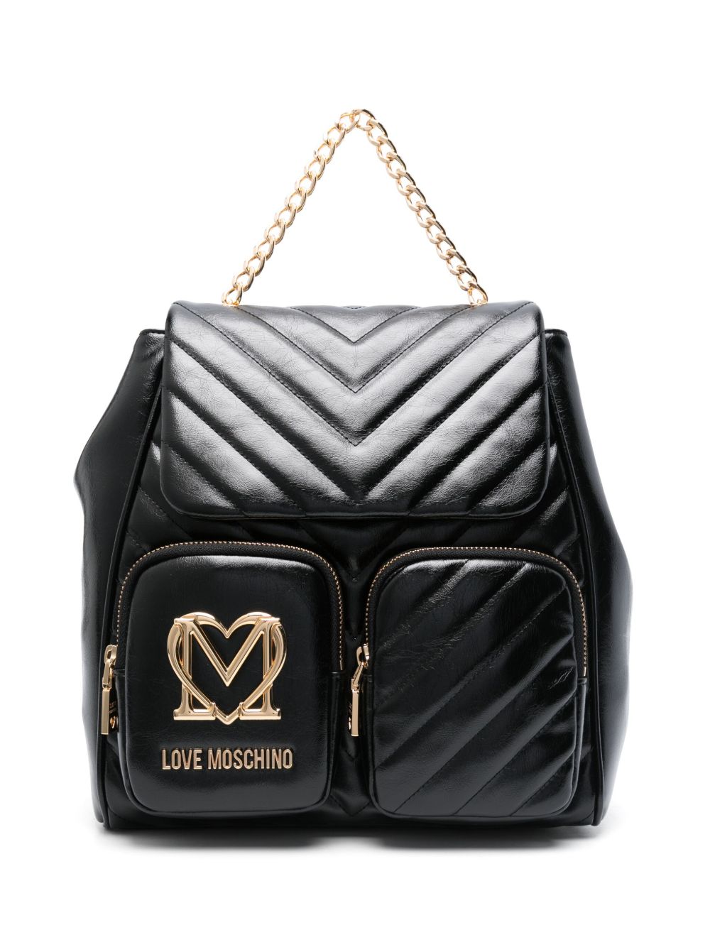 Love Moschino 绗缝双肩包 - 黑色