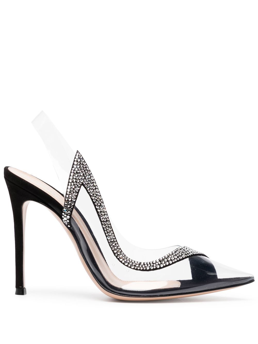 Gianvito Rossi Hortensia 缀饰裹踝高跟鞋 - 白色