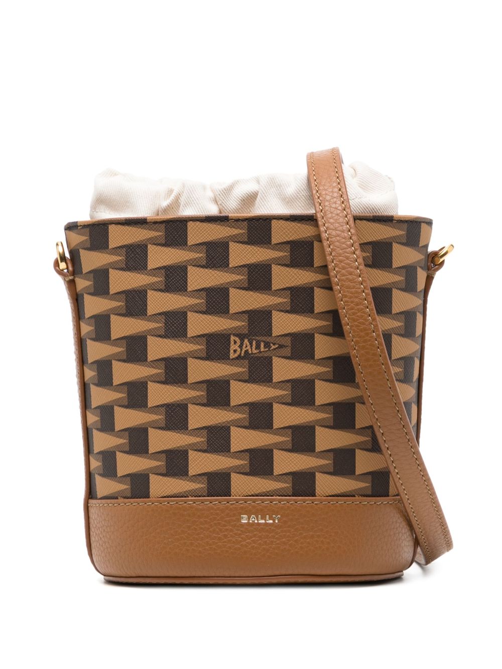 Bally Pennant 迷你水桶包 - 褐色