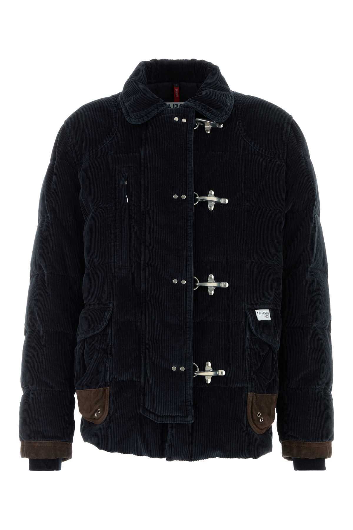 Fay Navy Blue Corduroy Down Jacket