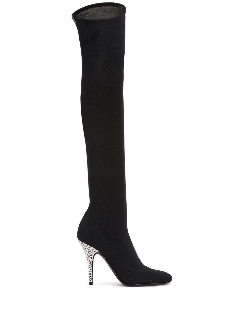 Giuseppe Zanotti Calixtee Cuissarde 缀饰及膝靴 - 黑色
