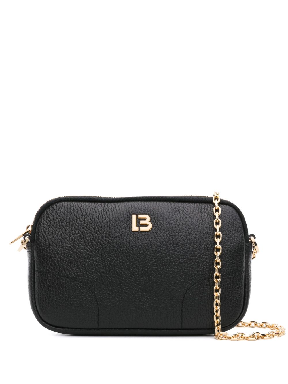 Bimba y Lola logo字母皮质斜挎包 - 黑色
