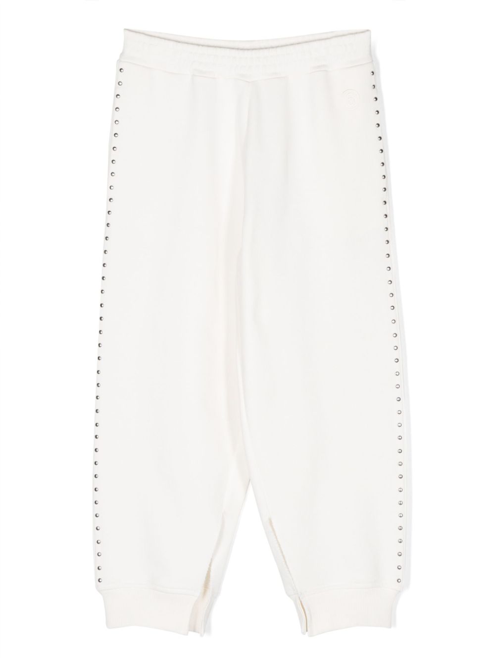 MM6 Maison Margiela Kids 铆钉细节运动裤 - 白色