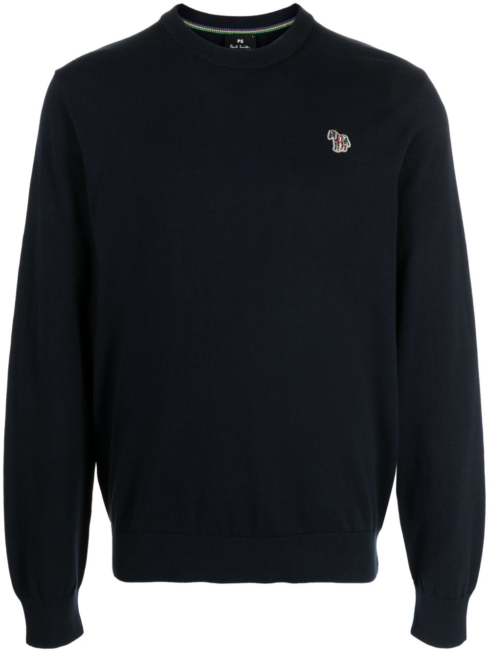 PS Paul Smith logo刺绣棉卫衣 - 蓝色
