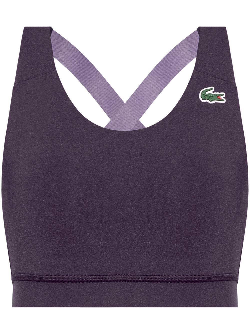 Lacoste logo贴花运动上衣 - 紫色