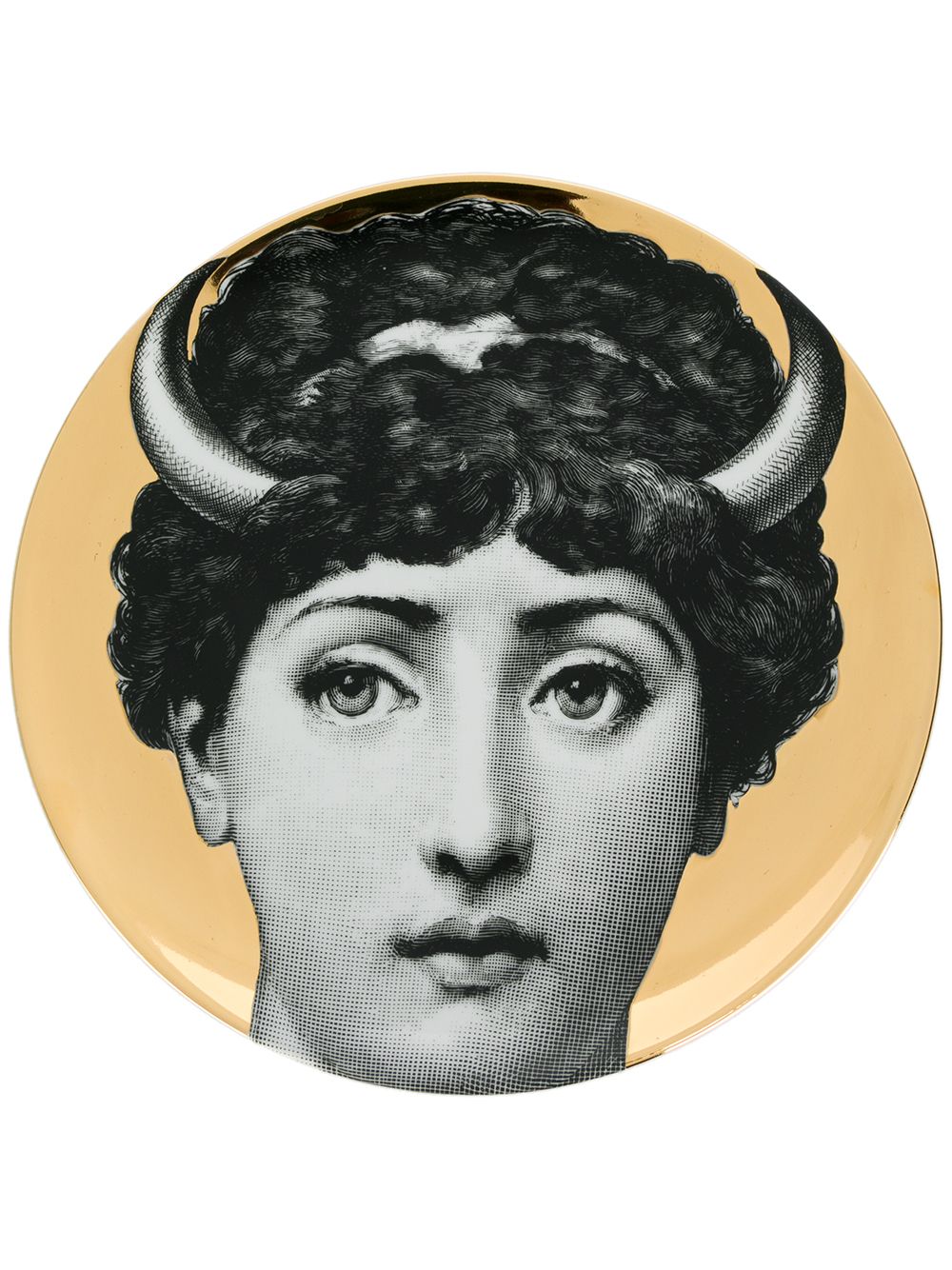 Fornasetti face print plate - 金属色