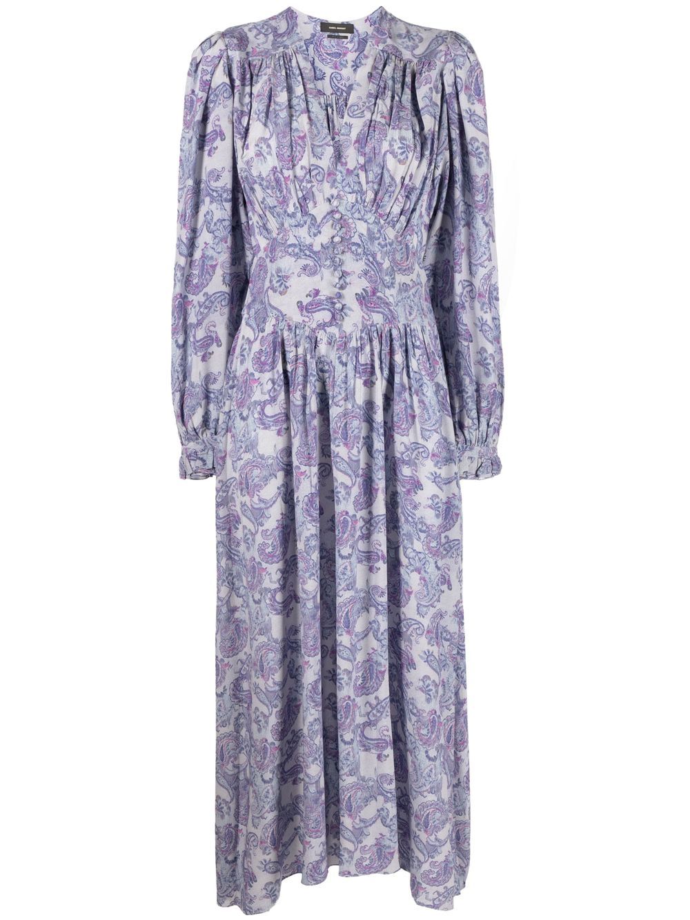 ISABEL MARANT Myrala 佩斯理印花中长连衣裙 - 蓝色