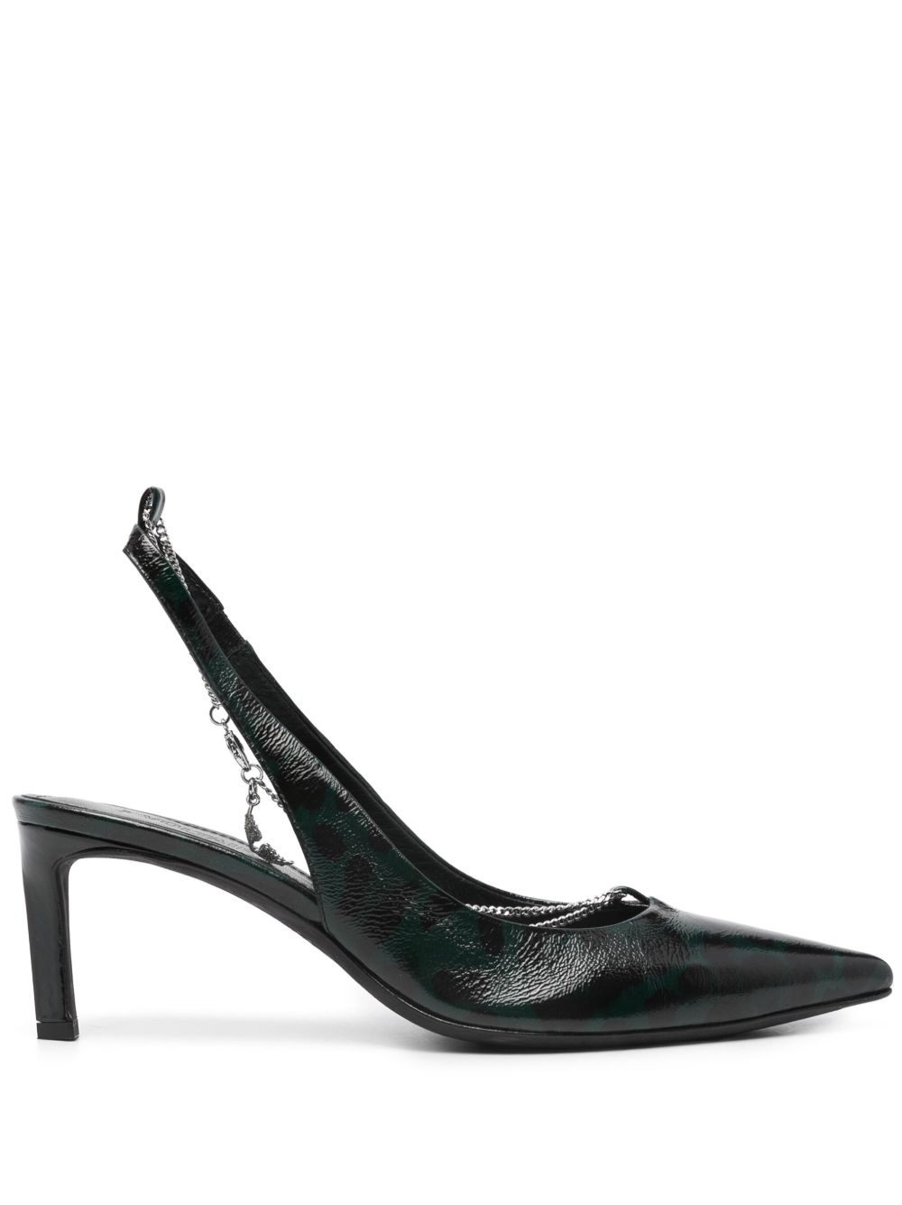Zadig&Voltaire First Night Court 皮质中跟鞋 - 绿色