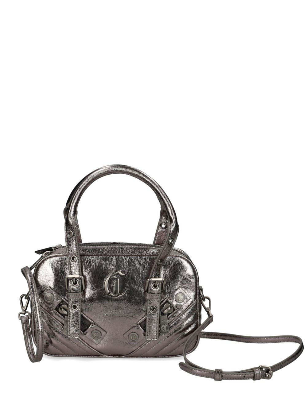 Just Cavalli logo手提包 - 银色