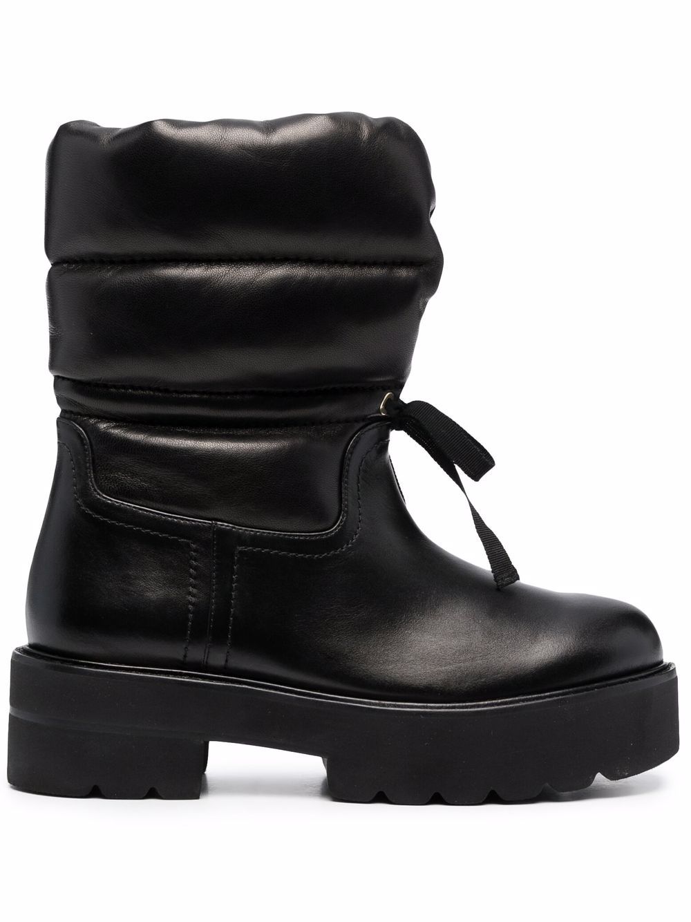 Stuart Weitzman 绗缝拼接及踝靴 - 黑色