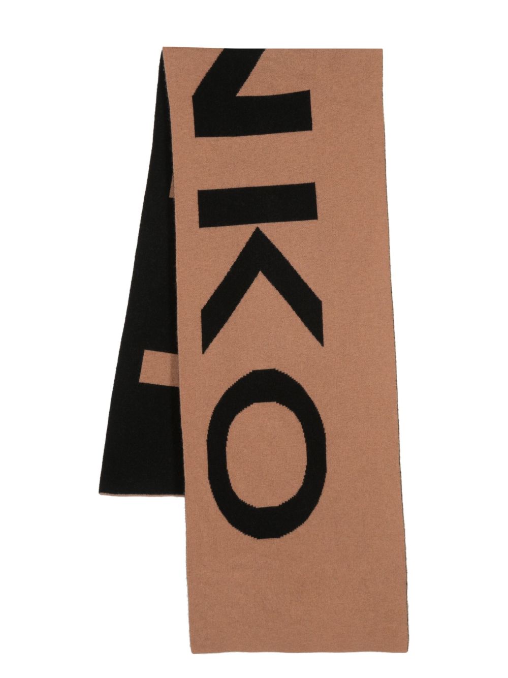 PINKO logo嵌花围巾 - 褐色