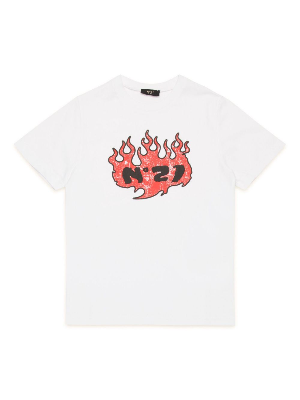 Nº21 Kids logo印花T恤 - 白色