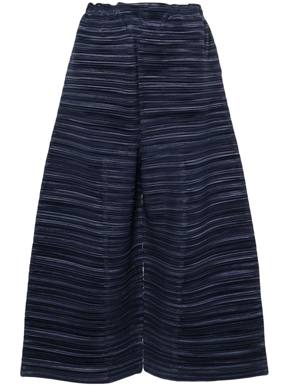 Pleats Please Issey Miyake Sheer Bounce 褶饰露踝裤 - 蓝色