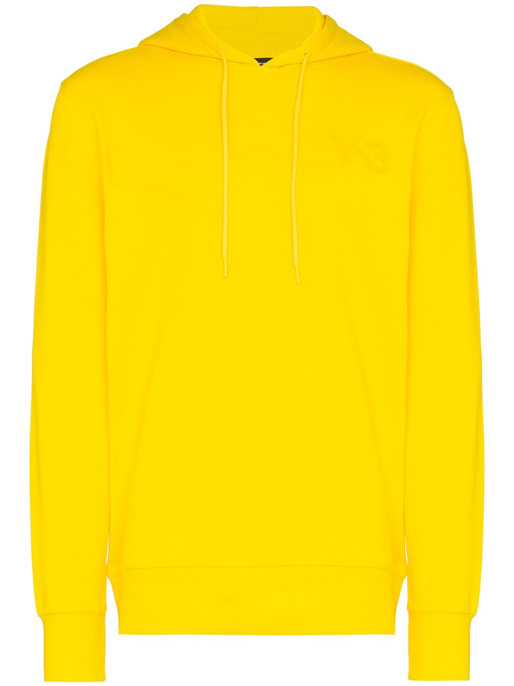 Y-3 Yellow logo印花连帽衫 - 黄色