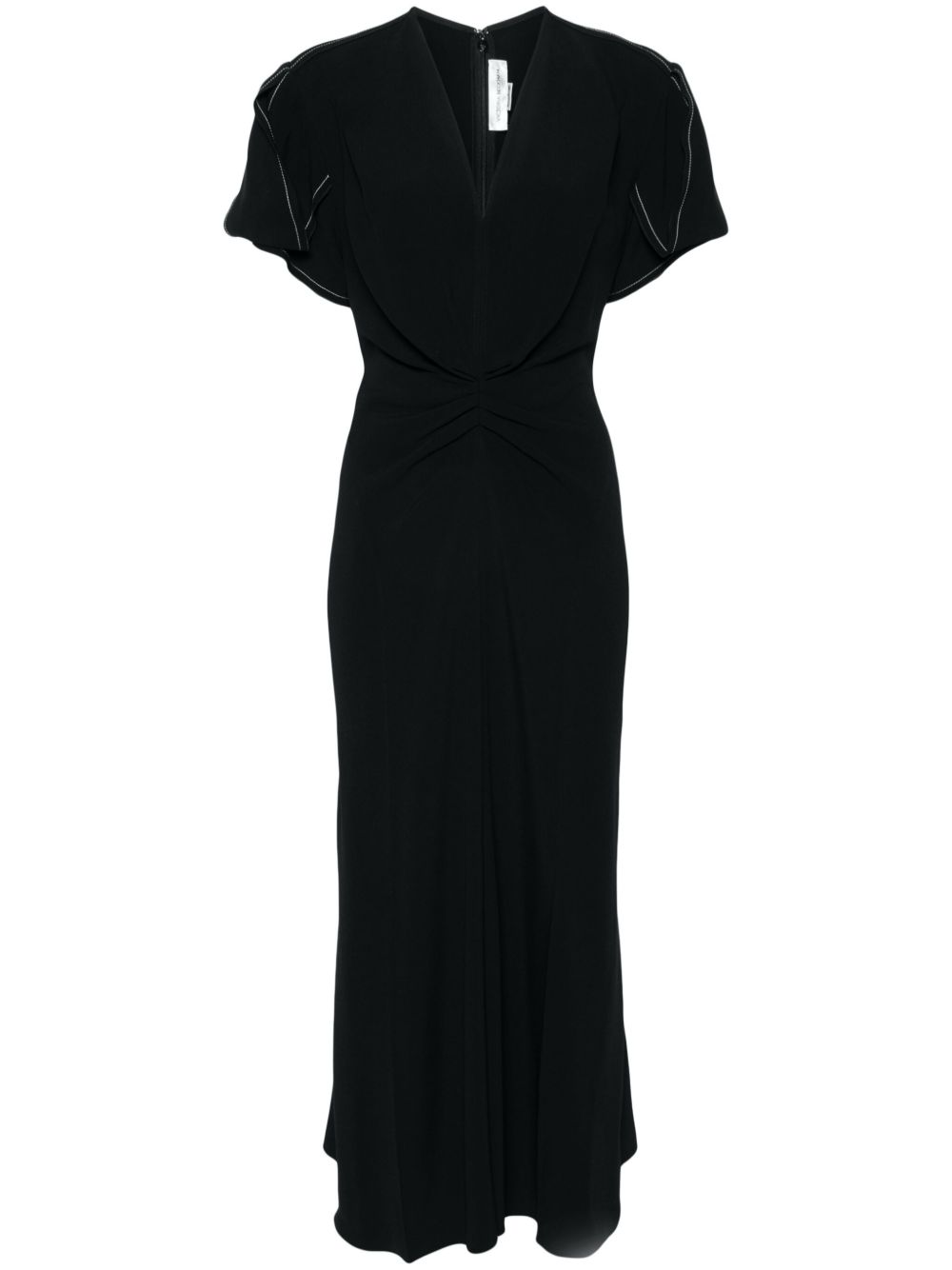 Victoria Beckham 缩褶细节连衣裙 - 黑色