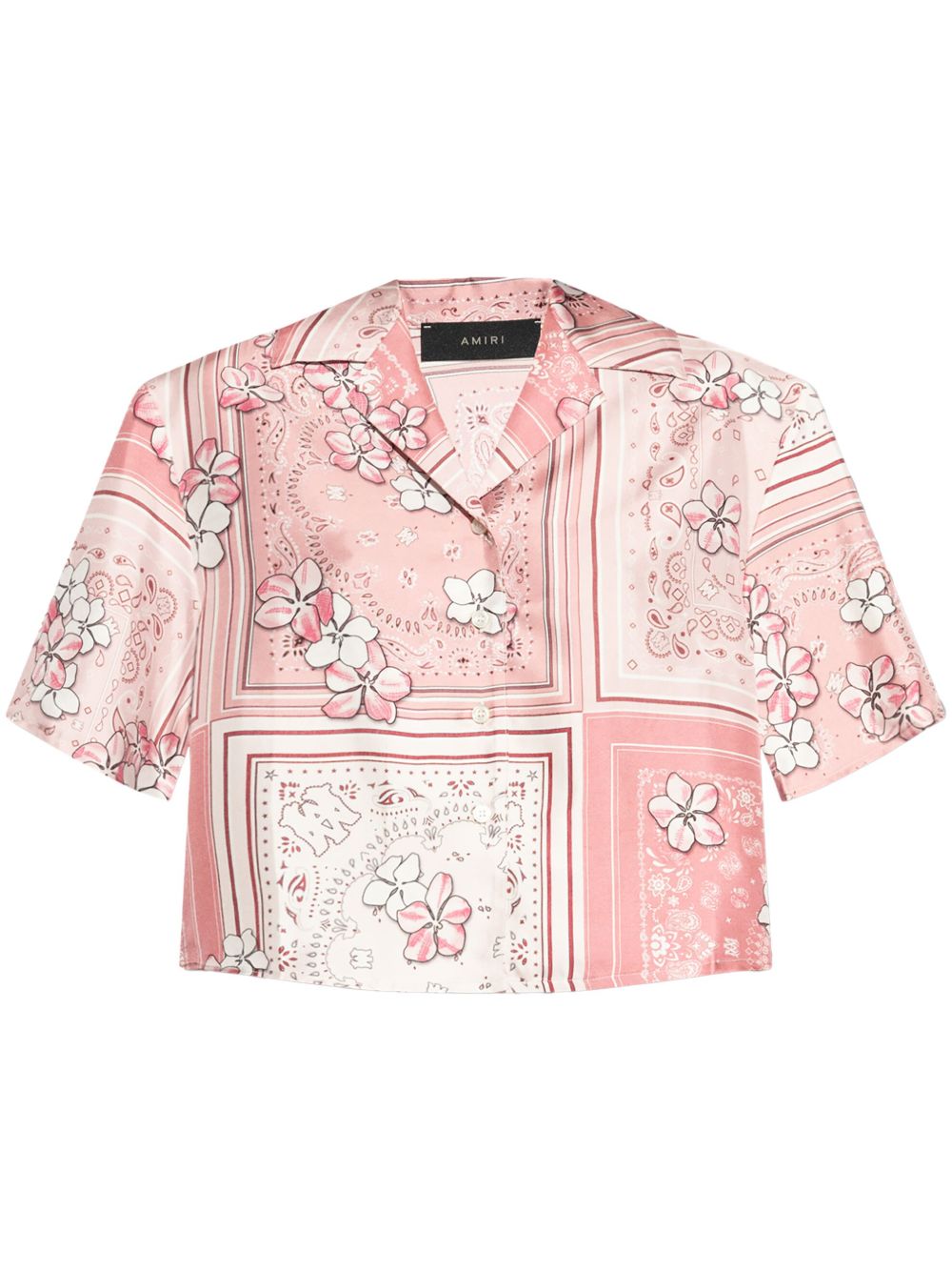 AMIRI Bandana Floral 真丝衬衫 - 粉色