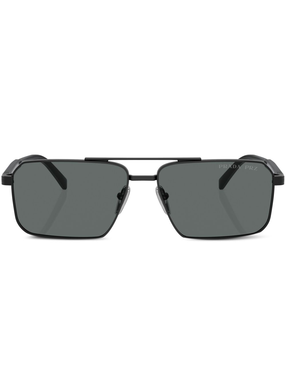 Prada Eyewear Prada PR A57S 飞行员镜框太阳眼镜 - 黑色