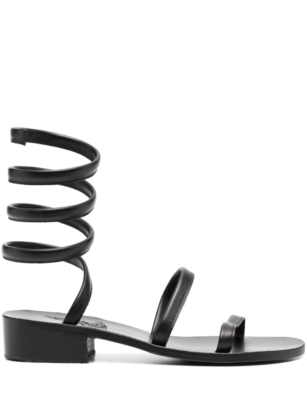 Ancient Greek Sandals Ohia 皮质凉鞋 - 黑色