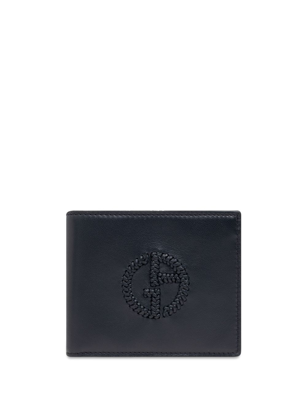 Giorgio Armani logo雕刻钱包 - 蓝色