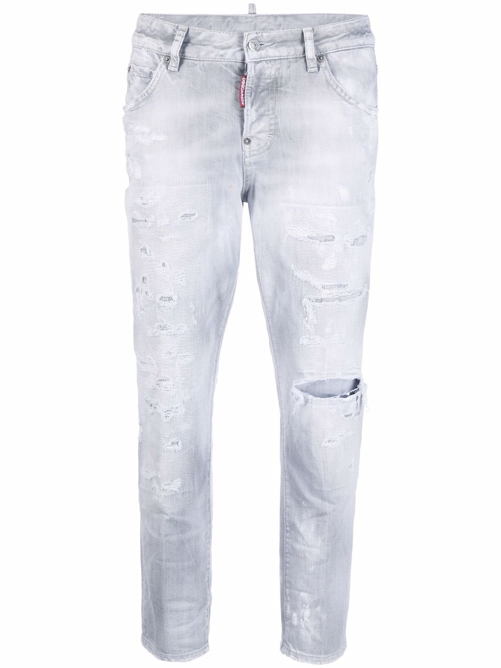 DSQUARED2 D2次方 高腰露踝牛仔裤 - 灰色