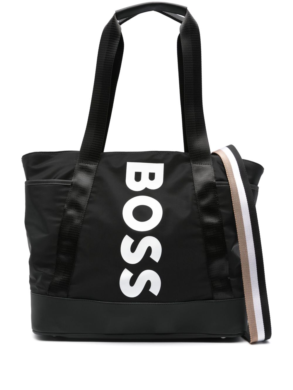 BOSS Kidswear logo印花母婴包 - 黑色