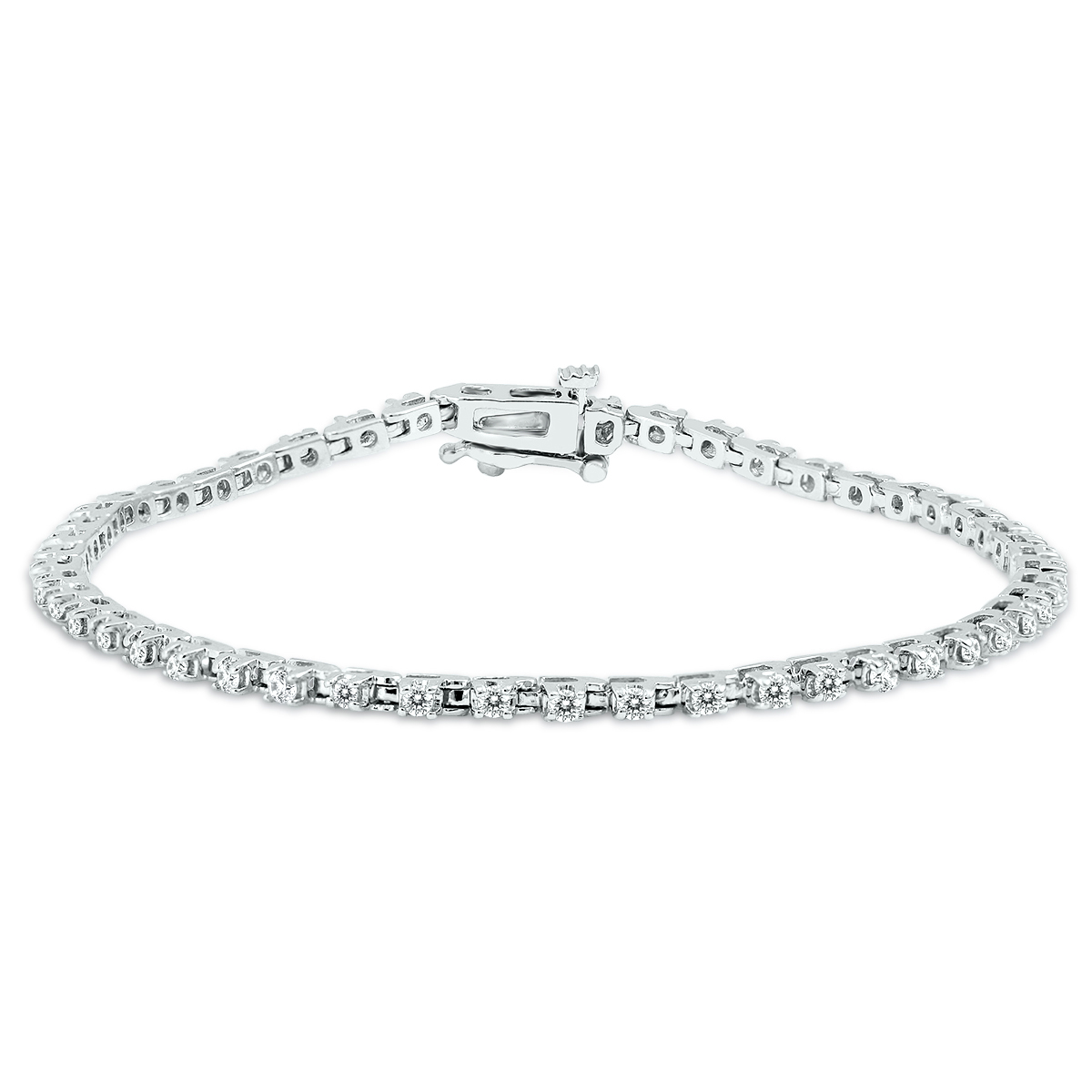 1 Carat TW Diamond Tennis Bracelet in 14K White Gold