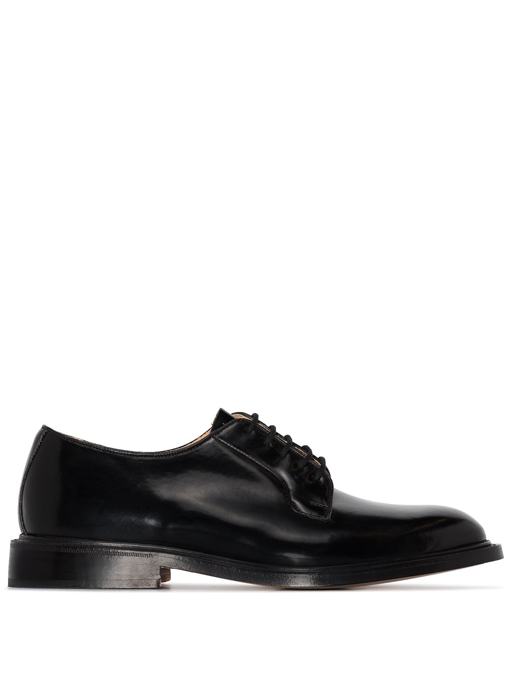 Tricker's Robert 皮质德比鞋 - 黑色