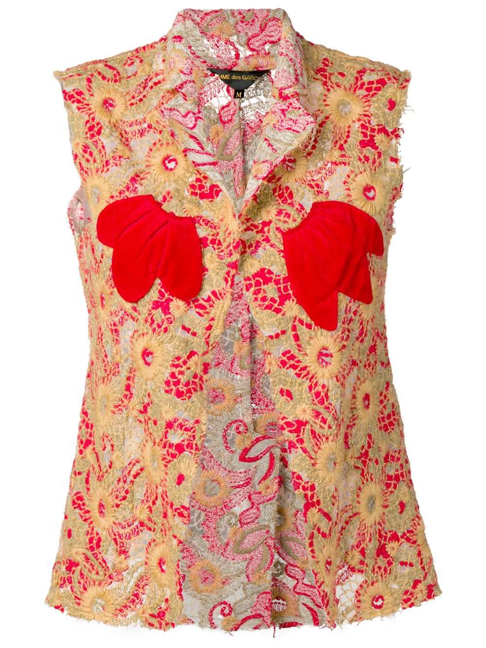 Comme Des Garçons Pre-Owned 刺绣西式马甲 - 红色