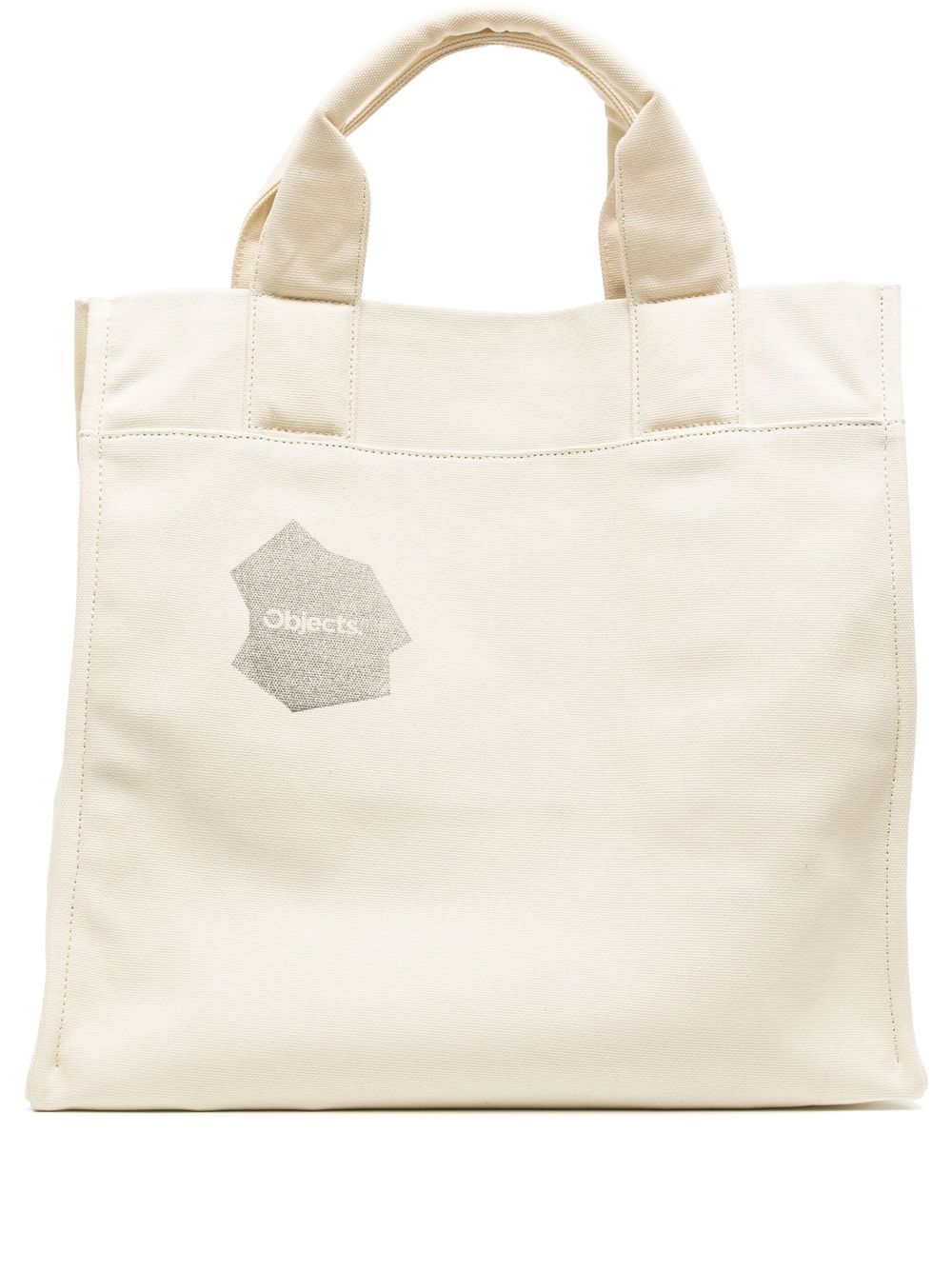 OBJECTS IV LIFE logo印花棉手提包 - 白色