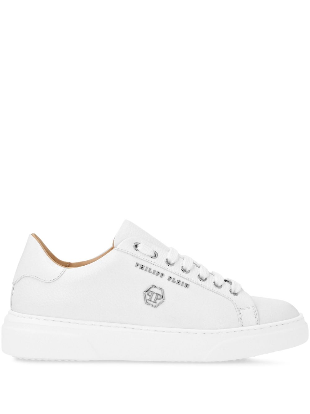 Philipp Plein 六角形logo运动鞋 - 白色