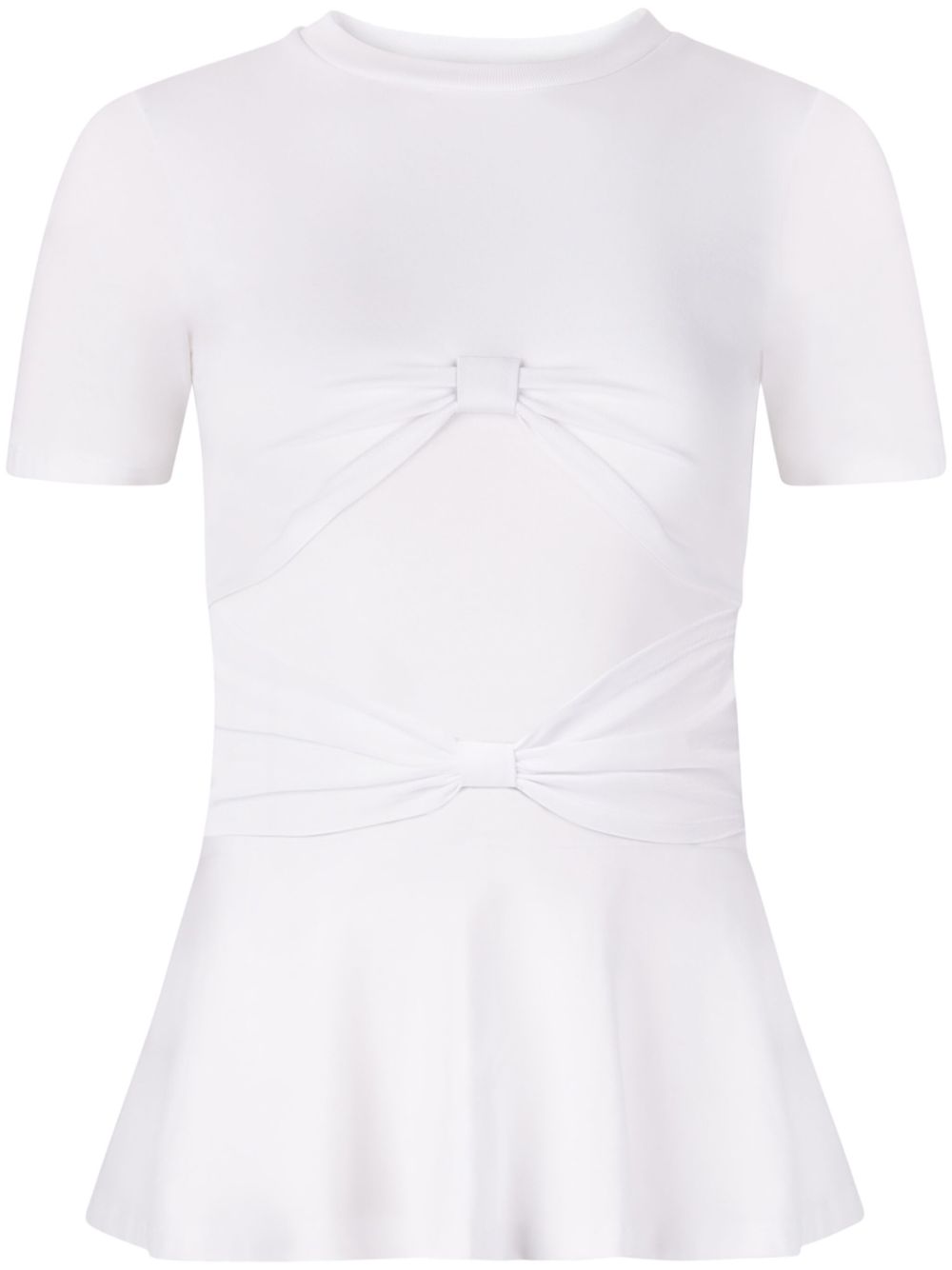 Nina Ricci 蝴蝶结细节T恤 - 白色