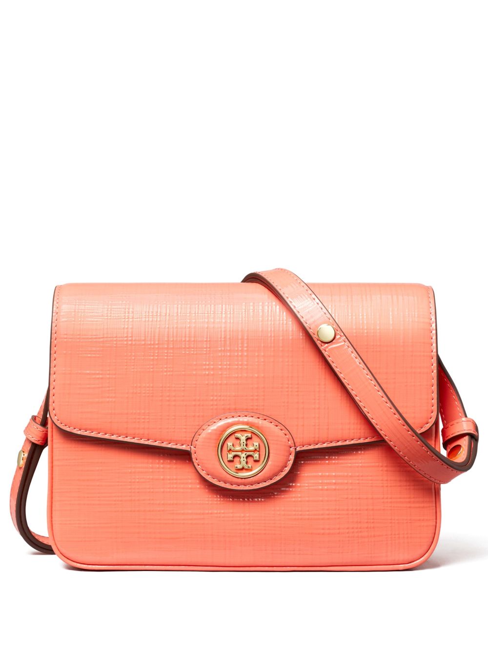Tory Burch Robinson 皮质单肩包 - 橘色