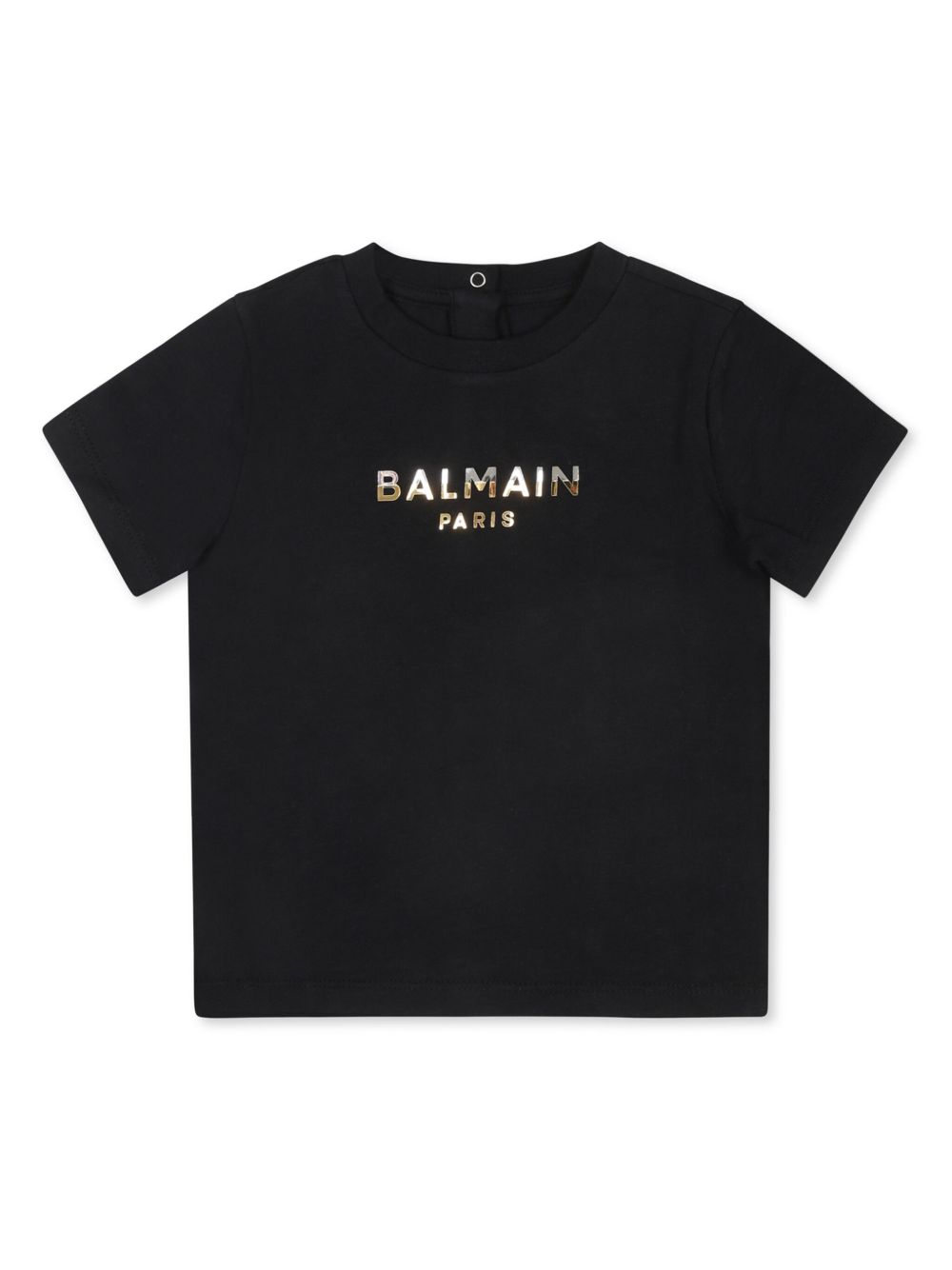 Balmain Kids logo T恤 - 黑色
