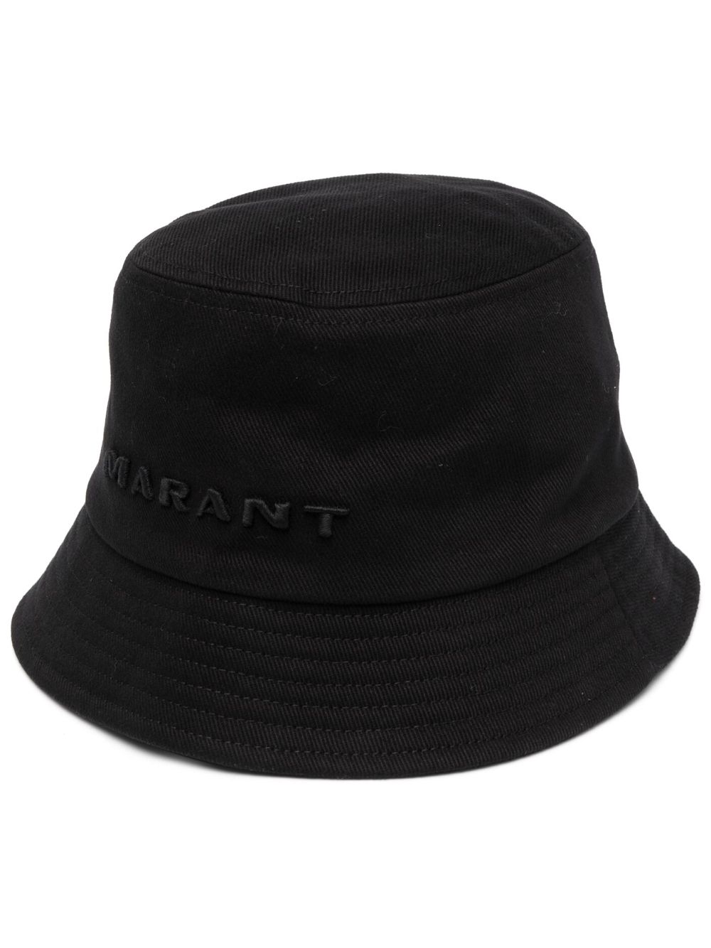 MARANT logo刺绣棉渔夫帽 - 黑色
