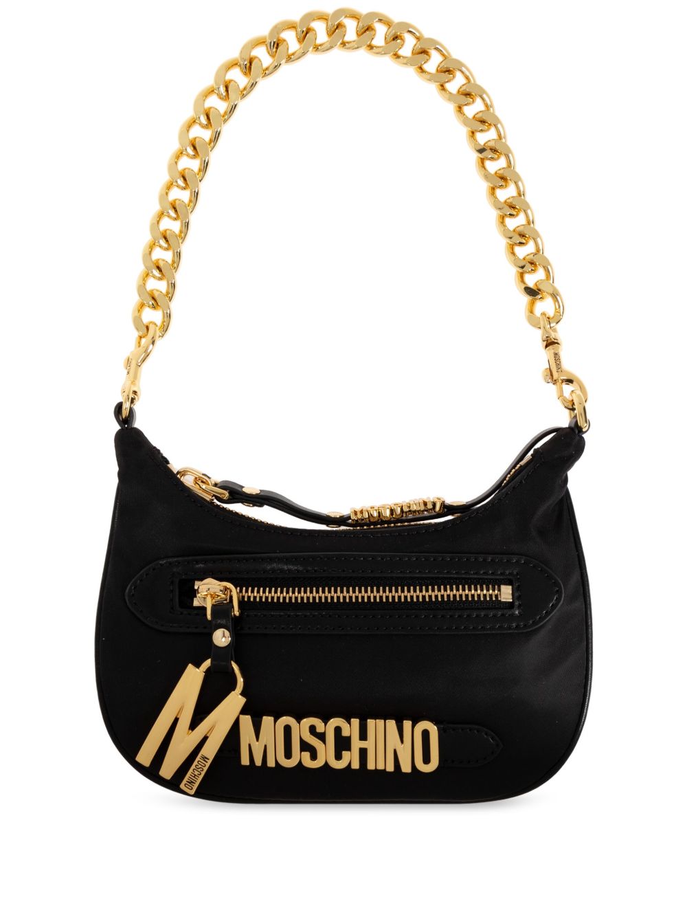 Moschino logo迷你包 - 黑色