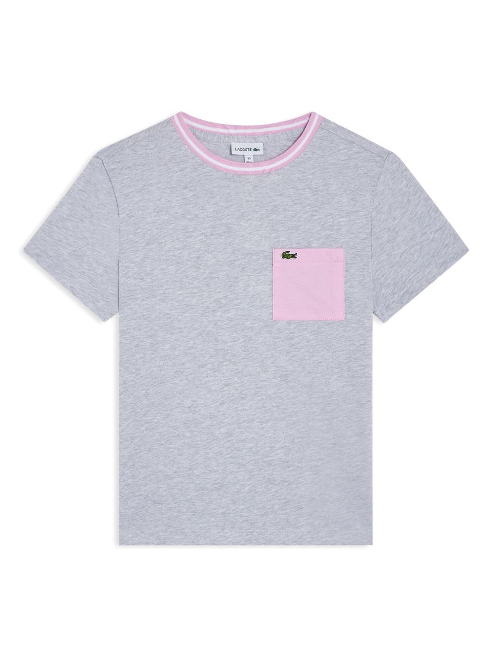Lacoste 胸袋棉T恤 - 灰色