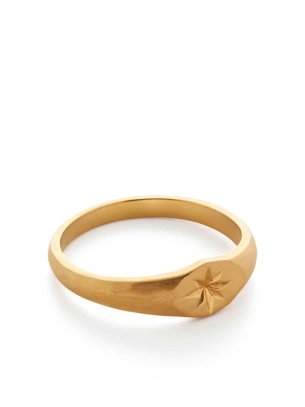 Monica Vinader Guiding Star 图章戒指 - 金色