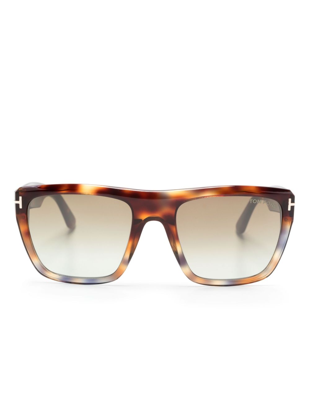 TOM FORD Eyewear Alberto D形框太阳眼镜 - 褐色