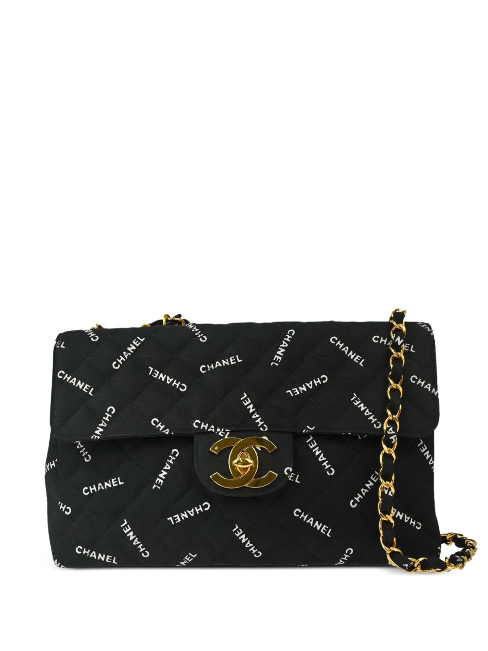 CHANEL Pre-Owned Maxi Classic Flap 单肩包（1995年典藏款） - 黑色