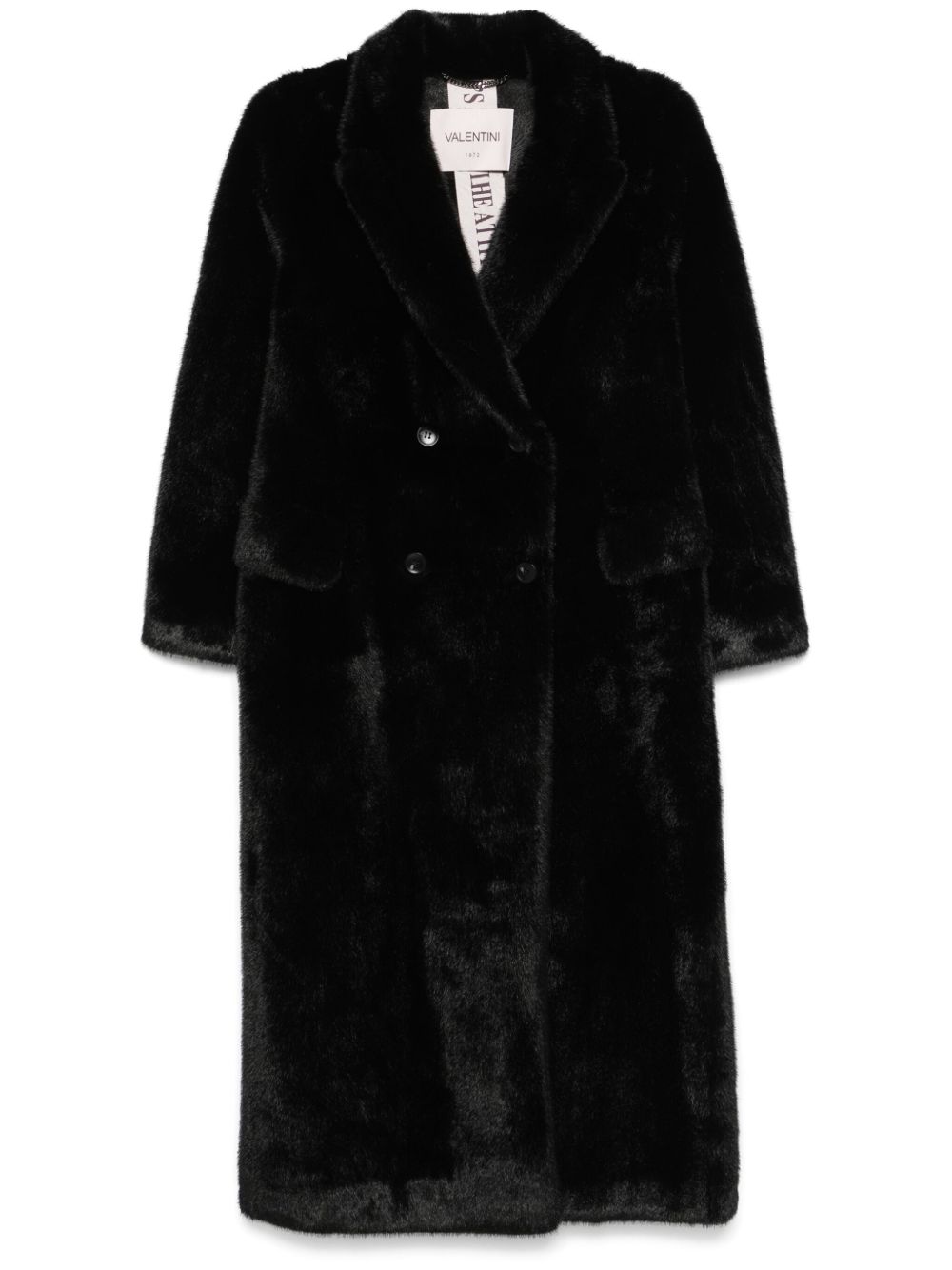 VALENTINI 1972 人造皮草外套 - 黑色