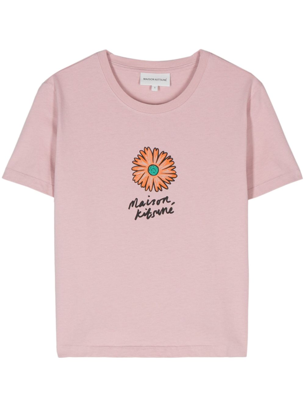 Maison Kitsuné Floating Flower 印花棉T恤 - 粉色