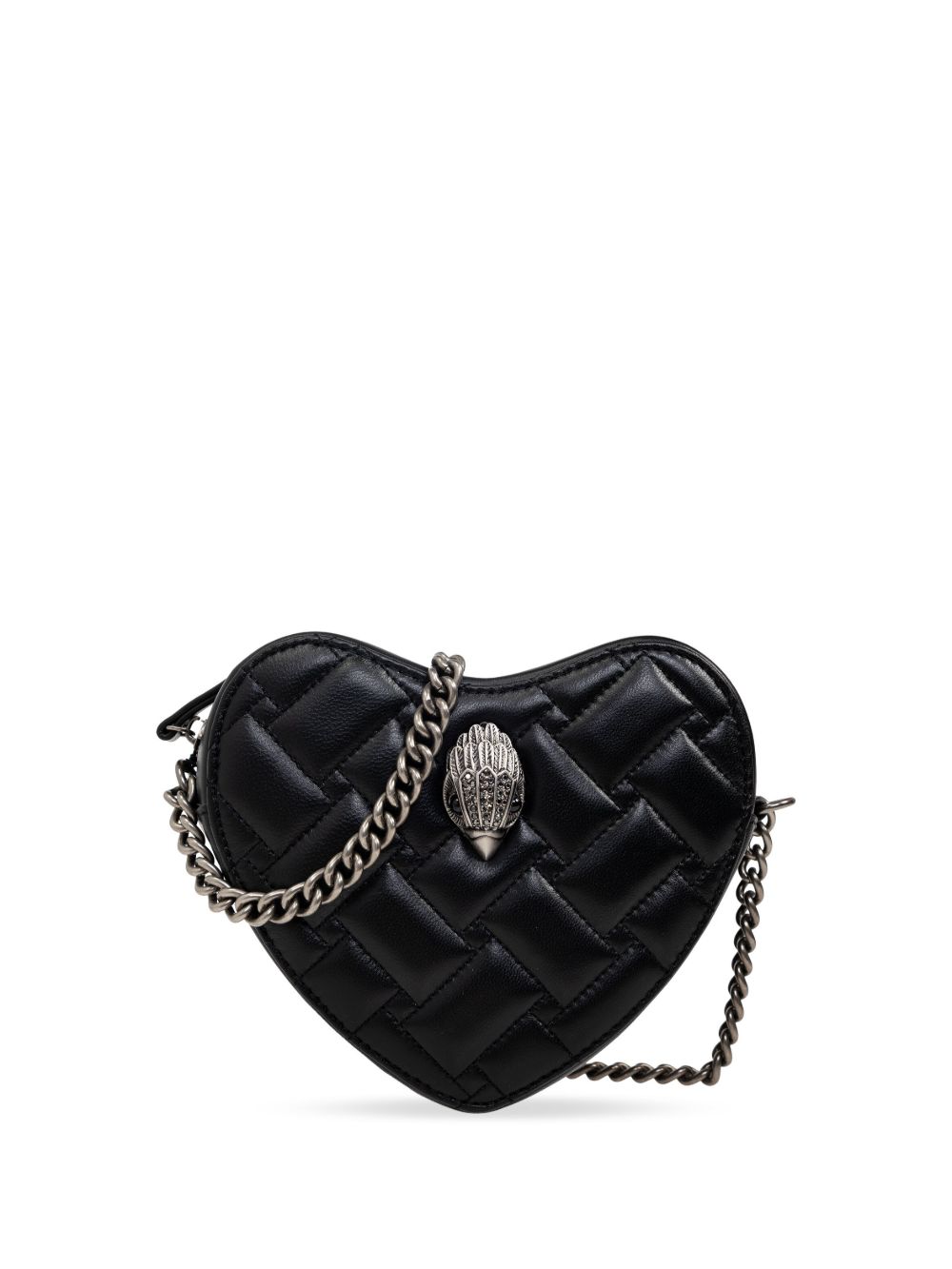 Kurt Geiger London Kensington Heart 皮质斜挎包 - 黑色