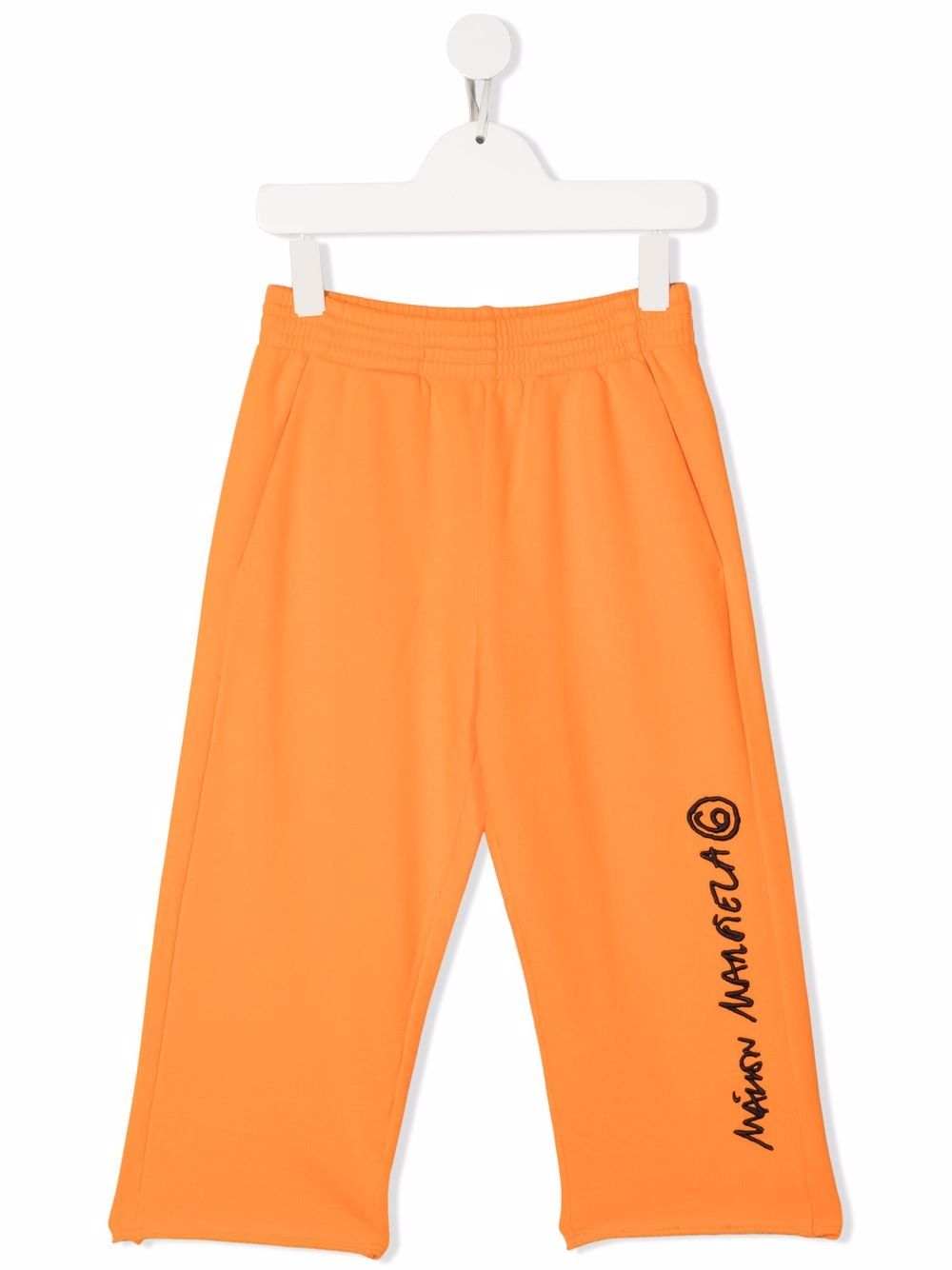 MM6 Maison Margiela Kids 马丁·马吉拉时装屋 logo阔腿运动裤 - 橘色