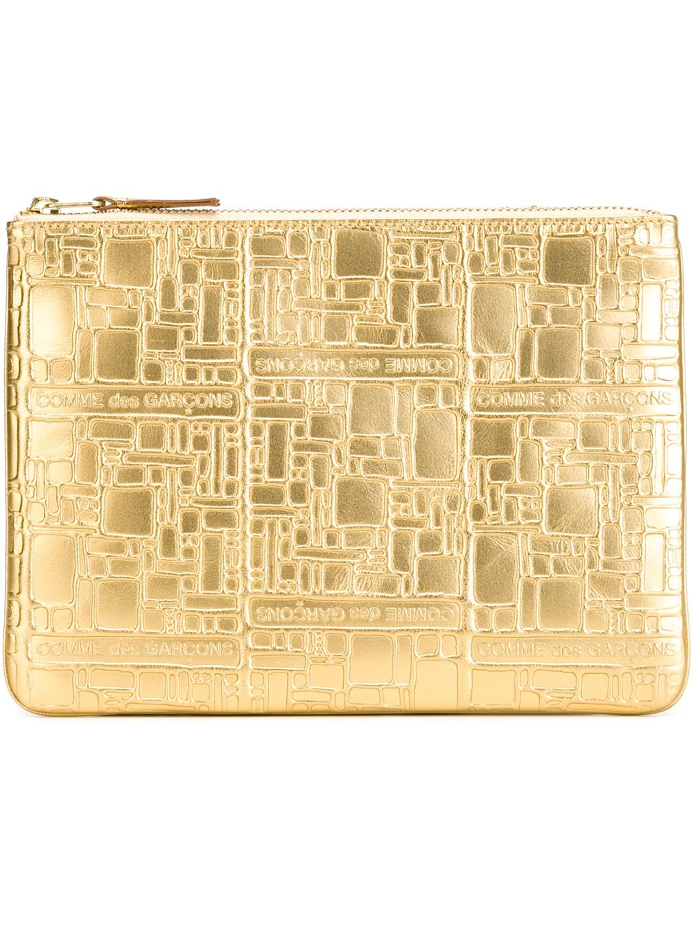 Comme Des Garçons Wallet 箔层皮质小袋 - 金属色