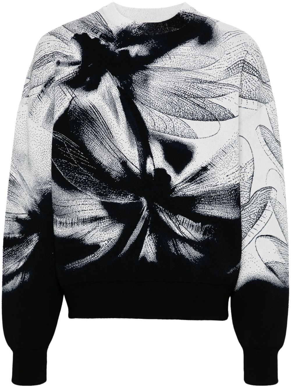 Alexander McQueen 蜻蜓印花卫衣 - 黑色