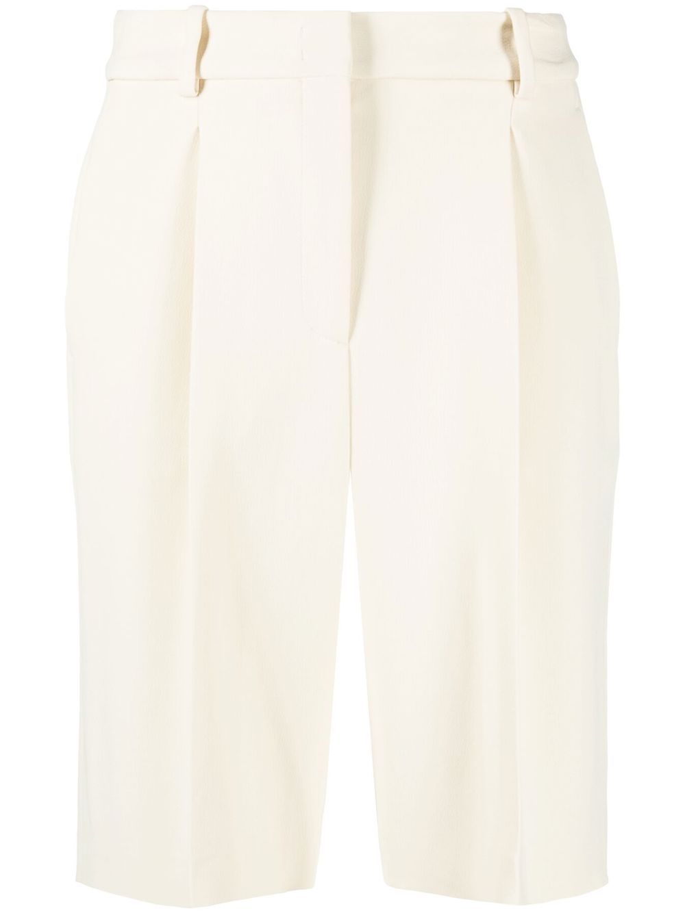 Ermanno Scervino 褶饰高腰短裤 - 中性色